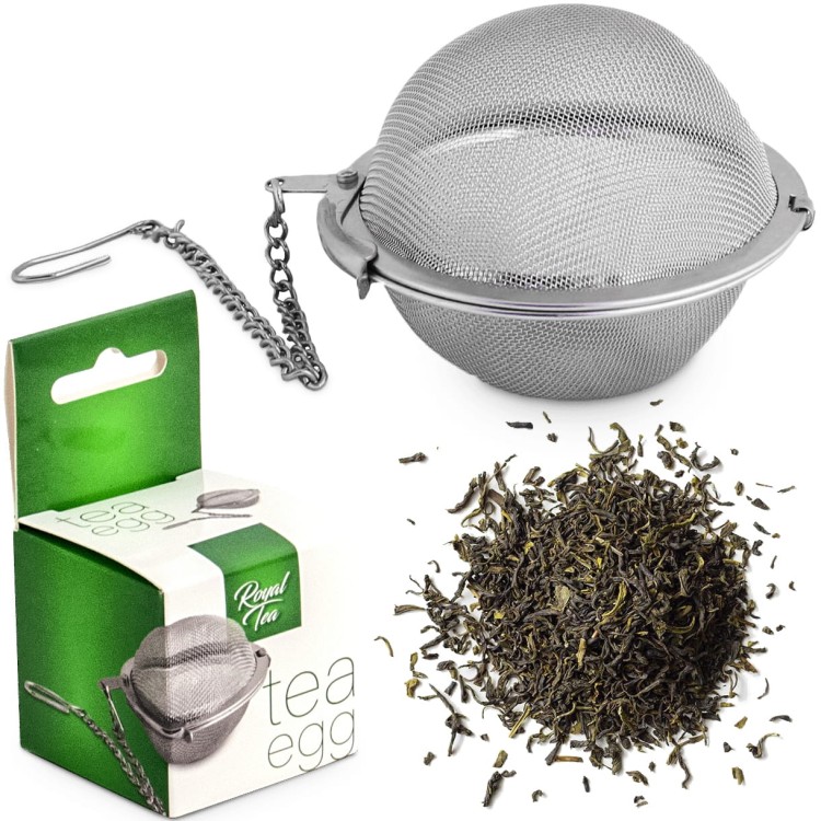 Zaparzacz Sitko Do Herbaty i Ziół Stalowa Kula 6,5cm z Łańcuszkiem ROYAL TEA