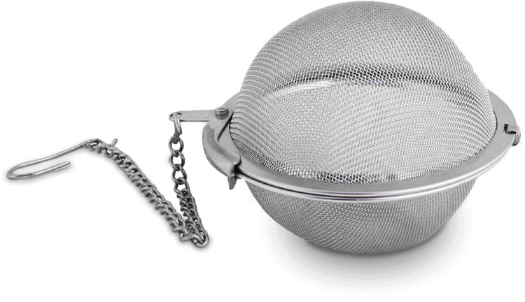 Zaparzacz Sitko Do Herbaty i Ziół Stalowa Kula 6,5cm z Łańcuszkiem ROYAL TEA