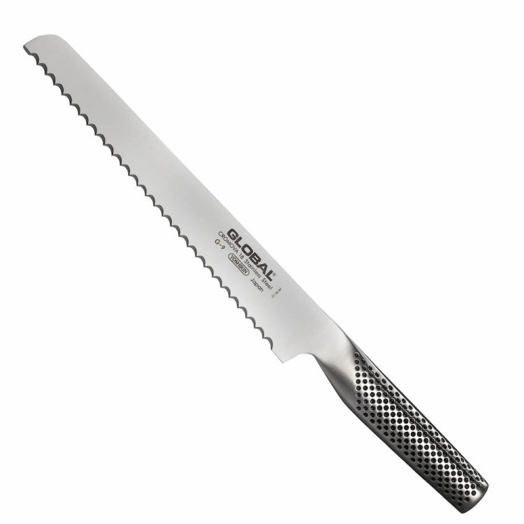 Global Japoński Nóż Kuchenny Do Pieczywa Chleba Bułek 56-58 HRC 22cm G-9