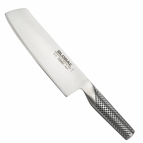 Global Japoński Ostry Nóż Kuchenny Do Warzyw Siekania Nakiri Tasak 56-58 HRC 18cm G-5