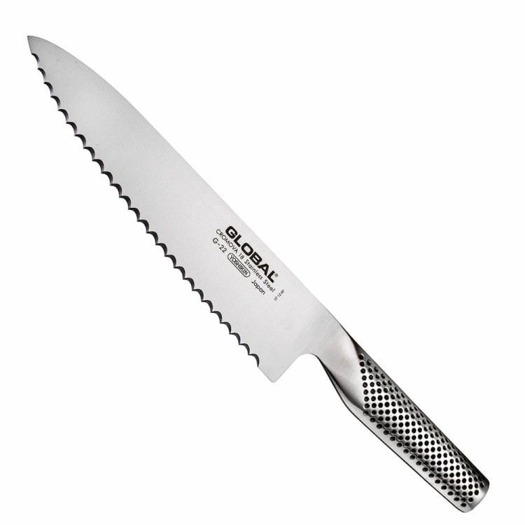 Global Japoński Ostry Nóż Kuchenny Do Pieczywa Original 56-58 HRC 20cm G-22
