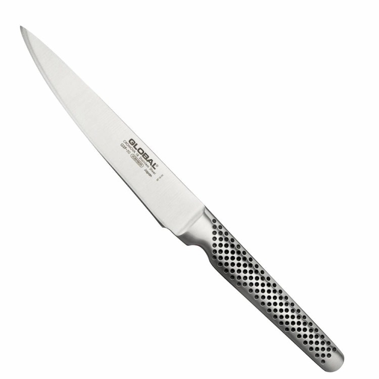 Global Japoński Ostry Nóż Kuchenny Uniwersalny Do Owoców Warzyw 56-58 HRC 15cm GSF-50