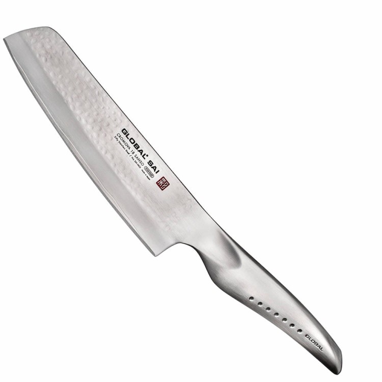 Global SAI Japoński Ostry Nóż Kuchenny Do Warzyw 56-58 HRC 15cm SAI-M06