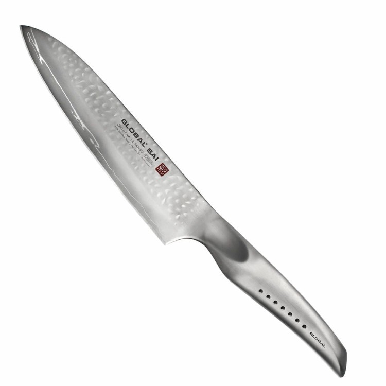 Global SAI Japoński Ostry Nóż Kuchenny Szefa Kuchni 56-58 HRC 19cm SAI-01