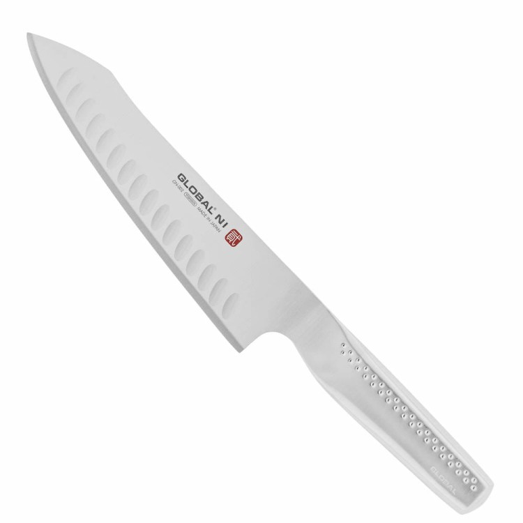 Global NI Japoński Nóż Kucheny Orientalny Szefa Kuchni Żłobiony 20cm GN-002