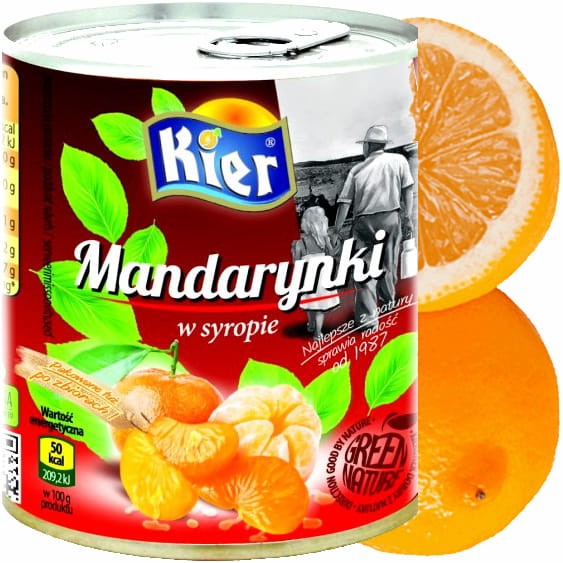 Hiszpańskie Mandarynki w Lekkim Syropie w Puszce Soczyste 312g KIER