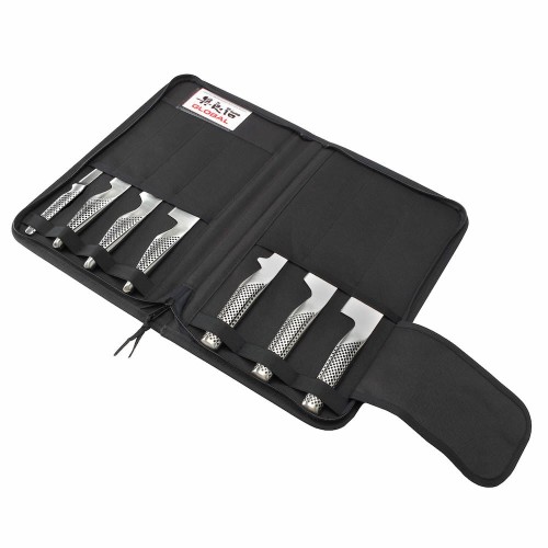 Global Japoński Zestaw Szefa Kuchni 7 Noży w Eleganckim Etui G-666/07KA