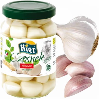 Czosnek Marynowany w Zalewie Cały Smaczny w Słoiku Świeży Zbiór 240g KIER