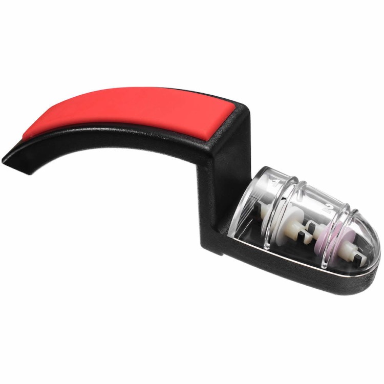 Global MinoSharp Japońska Ceramiczna Ostrzałka Wodna Do Noży 220 Czarno-Czerwona 220BR