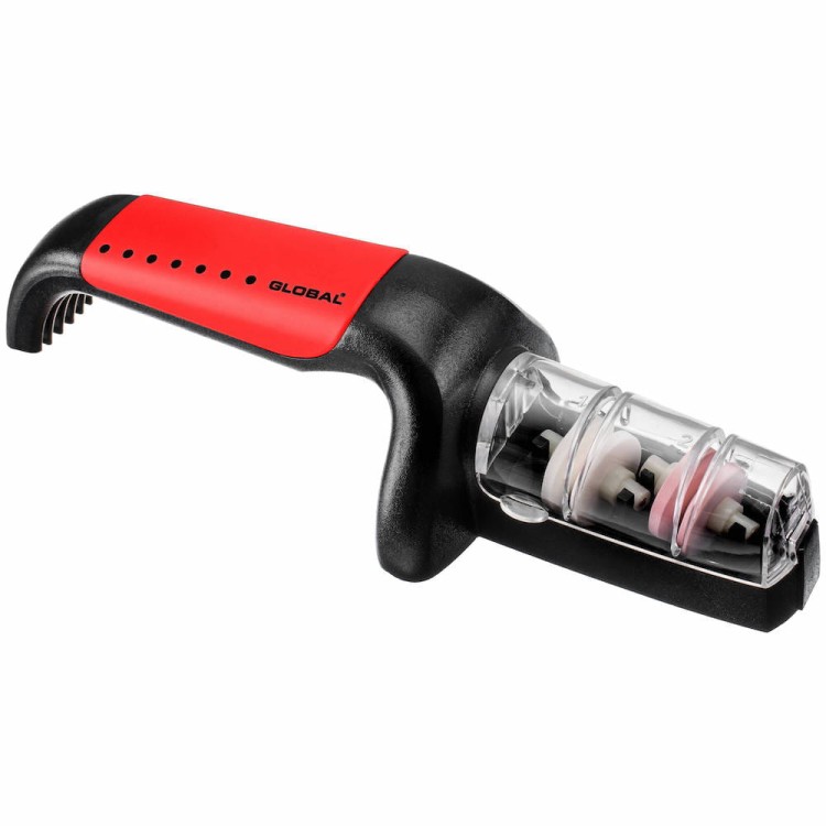 Global Ceramiczna Ostrzałka Wodna Do Noży Czerwono-Czarna