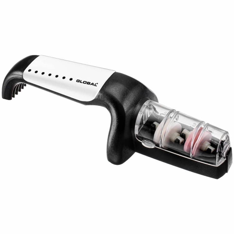 Global Ceramiczna Ostrzałka Wodna Do Noży Biało-Czarna