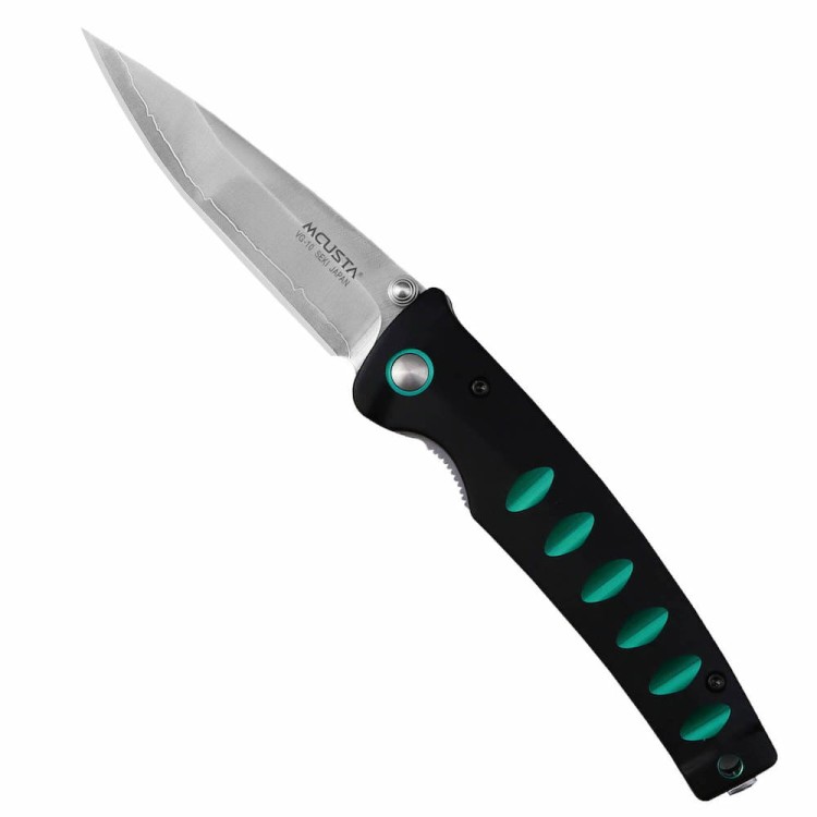 Mcusta Zanmai Katana VG-10 Black/Green Japoński Ostry Nóż Składany 8,5cm