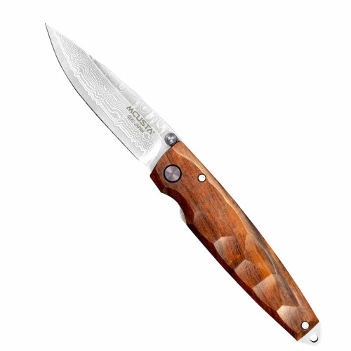 Mcusta Shinra Emotion 2 Iron Wood Damascus Japoński Nóż Składany 6,5cm
