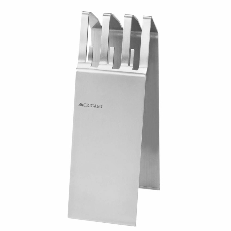 Tojiro Origami Japoński Blok Do Noży Metalowy Stylowy 28,5 x 13,5 x 10cm