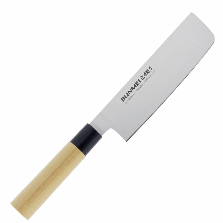 Bunmei Japoński Ostry Nóż Ostrzony Dwustronnie Usuba Tasak Do Warzyw 18cm