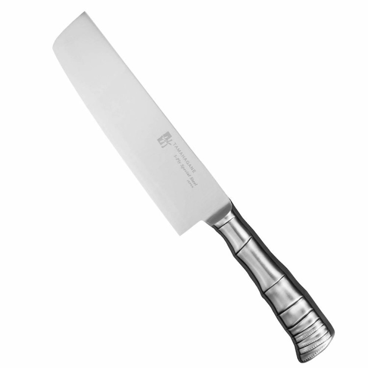 Tamahagane Bamboo VG-5 Japoński Ostry Nóż Tasak Nakiri Do Siekania 18cm