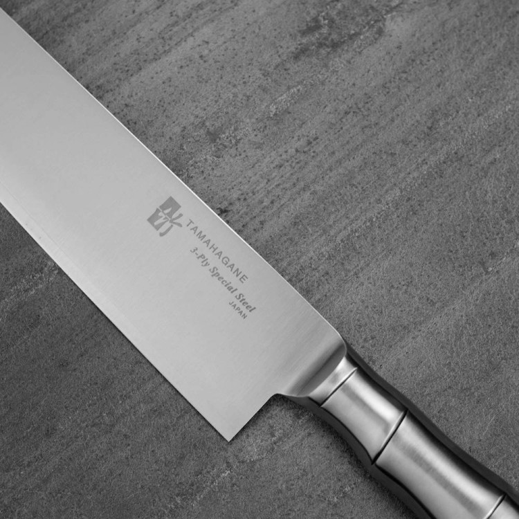 Tamahagane Bamboo VG-5 Japoński Ostry Nóż Tasak Nakiri Do Siekania 18cm