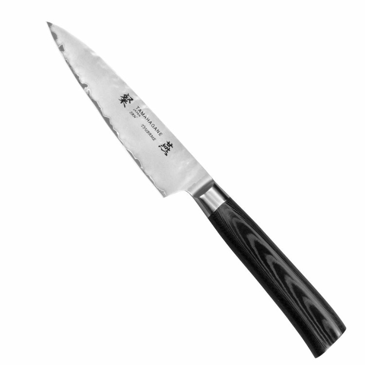 Tamahagane Tsubame Black VG-5 Japoński Nóż Kuchenny Uniwersalny 61HRC 12cm