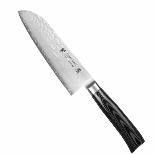 Tamahagane Tsubame Black VG-5 Japoński Nóż Kuchenny Santoku 61HRC 17,5cm