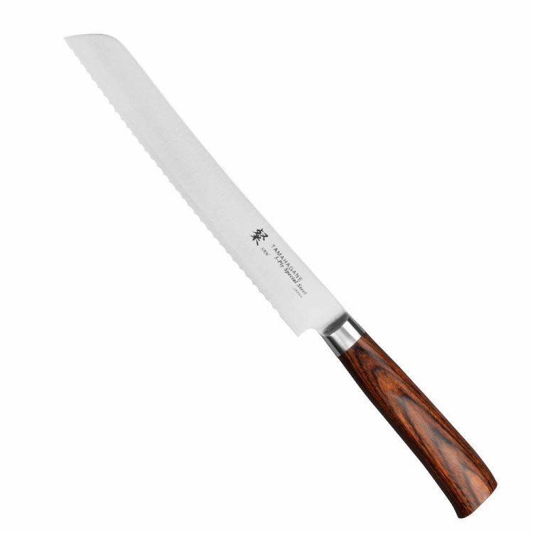 Tamahagane SAN Brown VG-5 Japoński Ostry Nóż Do Pieczywa Chleba Bułek 23cm
