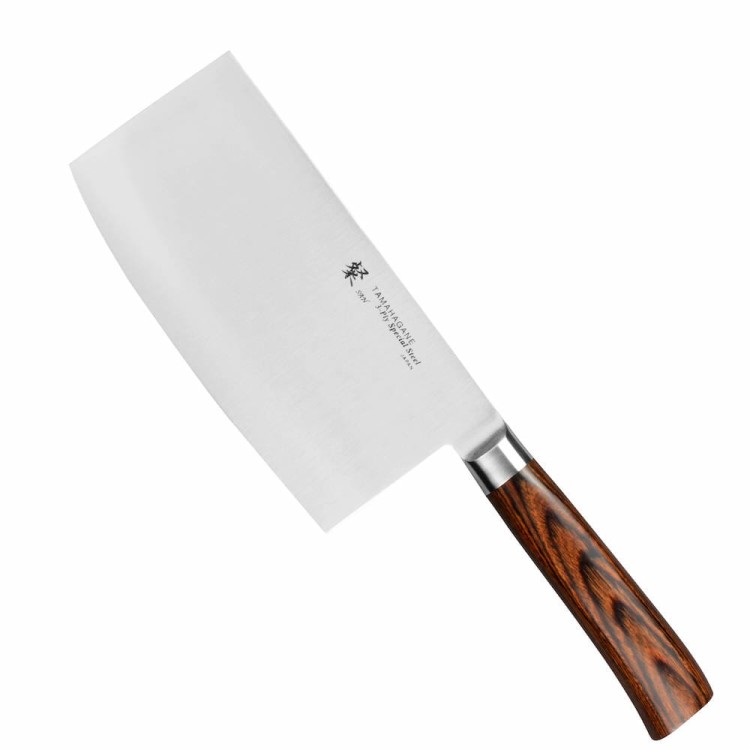 Tamahagane SAN Brown Nóż Chiński Do Siekania 18cm