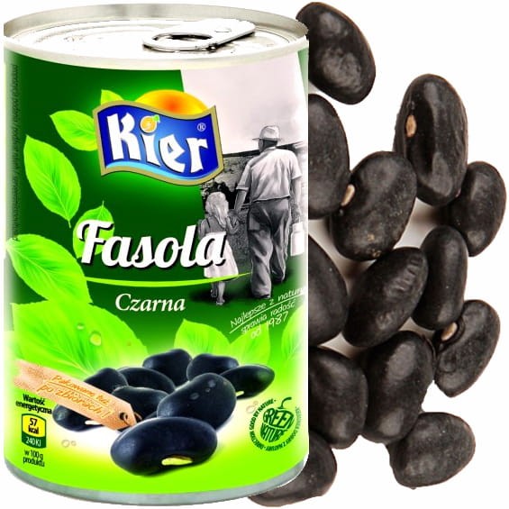 Włoska Fasola Fasolka Czarna w Zalewie Smaczna i Zdrowa 400g KIER