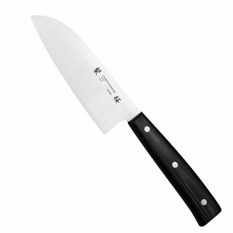 Tamahagane Sakura AUS-6A Japoński Nóż Kuchenny Santoku Do Warzyw 58HRC 12cm