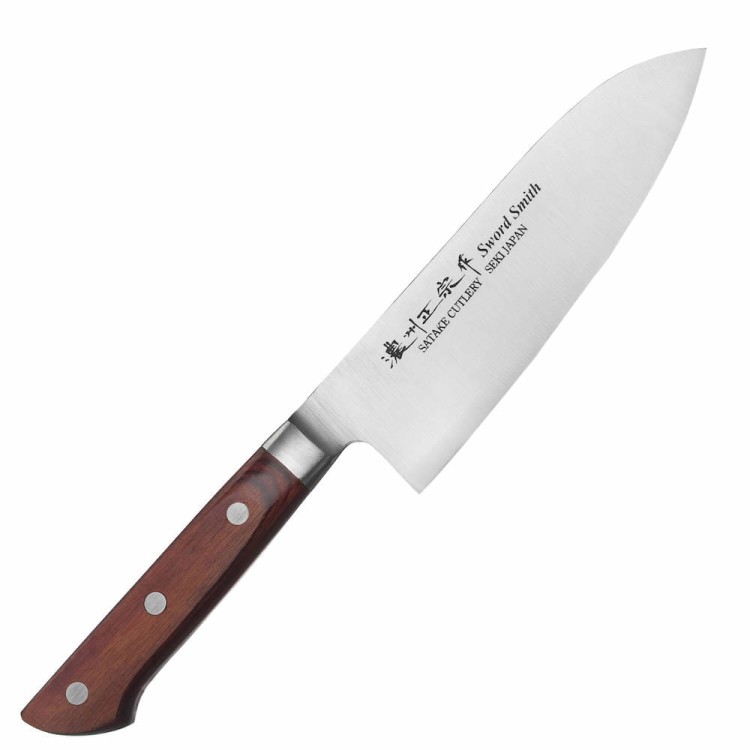Satake Kotori Japoński Ostry Nóż Kuchenny Santoku Do Warzyw 56-58 HRC 17cm