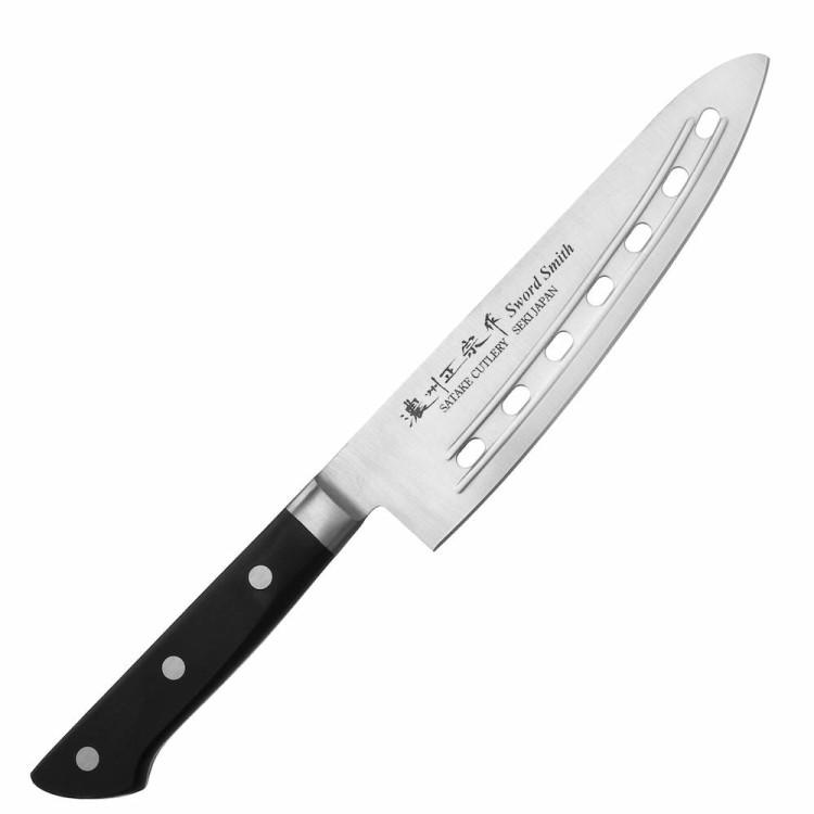 Satake Satoru Japoński Nóż Kuchenny Szefa Kuchni Air Holes 56-58 HRC 18cm