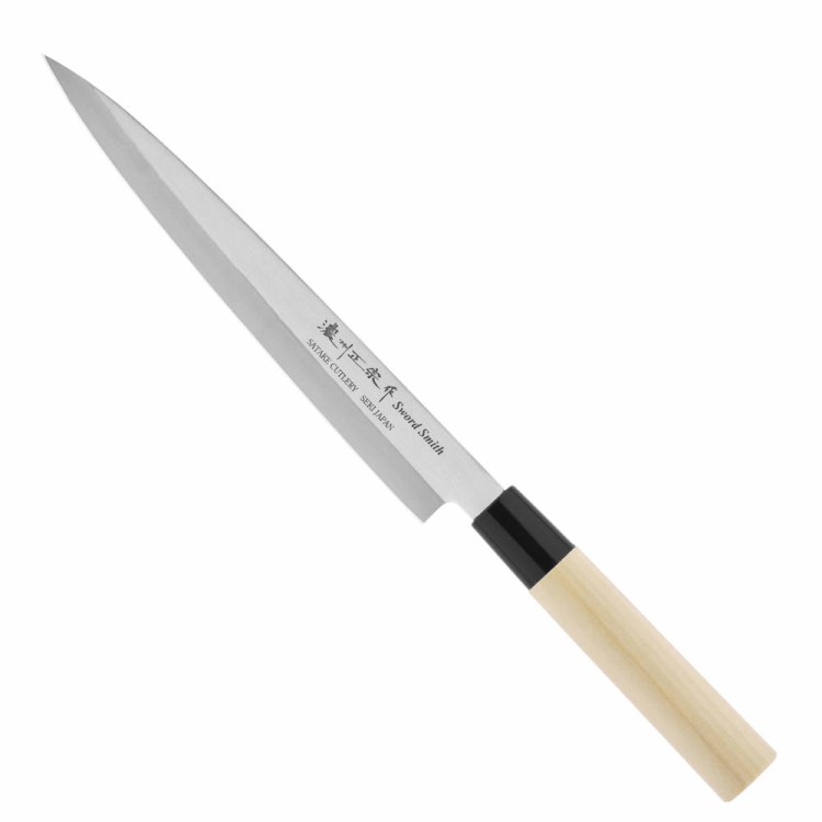 Satake S/D 420J2 Leworęczny Japoński Nóż Sashimi Yanagiba Do Sushi 21cm