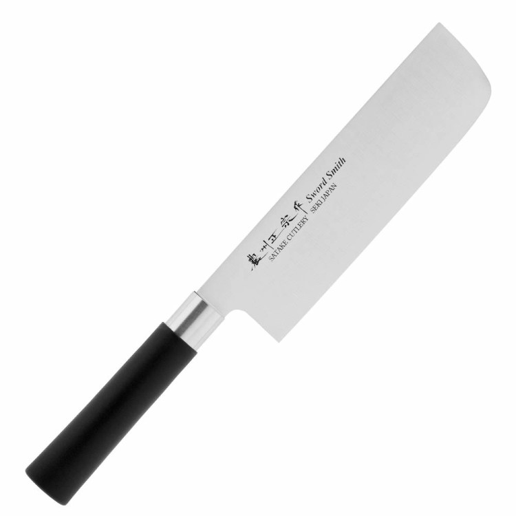 Satake Saku Japoński Ostry Nóż Kuchenny Nakiri Tasak Do Siekania 56HRC 17cm