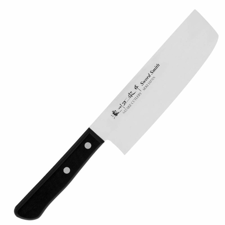 Satake MV Pakka Japoński Ostry Nóż Tasak Nakiri Do Siekania 56-58 HRC 16cm
