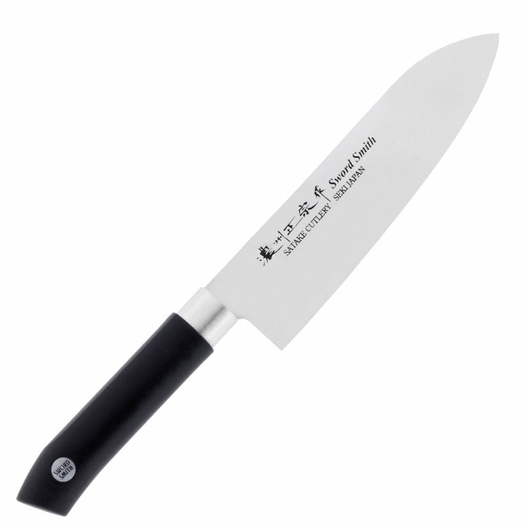 Satake Sword Smith Japoński Nóż Kuchenny Santoku Do Warzyw 56 HRC 17cm