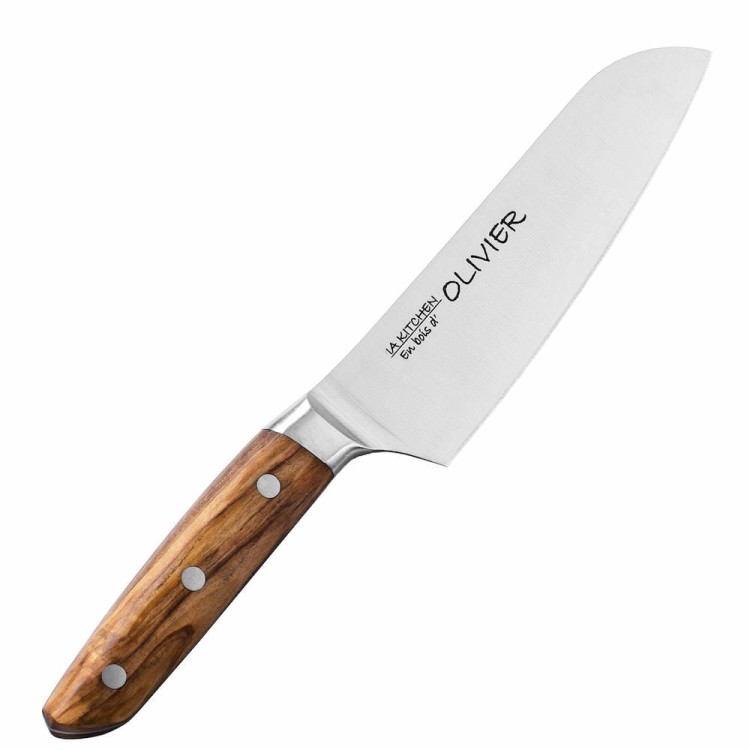 Satake Oliver Japoński Ostry Nóż Kuchenny Santoku Do Warzyw 56-58 HRC 17cm