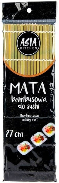 Mata Bambusowa Do Zawijania Rollowania Sushi DUŻA 27x27cm ASIA KITCHEN