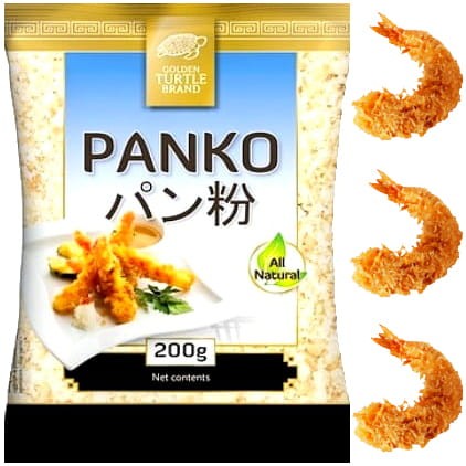 Chrupiąca Panierka Panko Do Mięsa i Krewetek Bułka Tarta Typu Japońskiego 200g GOLDEN TURTLE BRAND