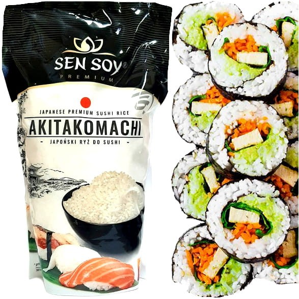 Ryż Do Sushi Okrągłe Ziarno Japoński Akitakomachi Premium 1kg 1000g SEN SOY