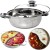 Chiński Garnek Fondue Dzielony Hot Pot Średnica 26cm Stal Nierdzewna REMO