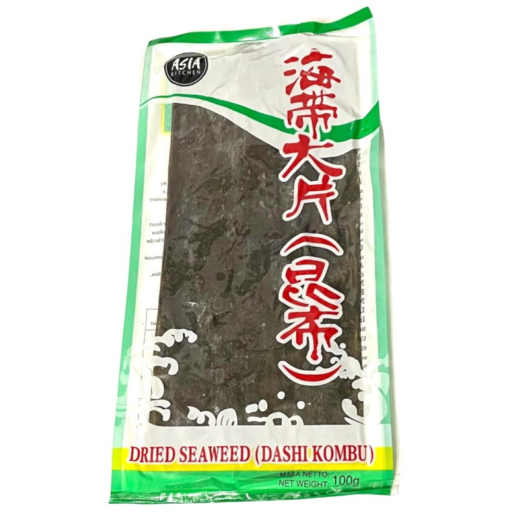Algi Glony Wodorosty KOMBU DASHI Suszone Do Zupy Miso i Ramen 100g ASIA KITCHEN