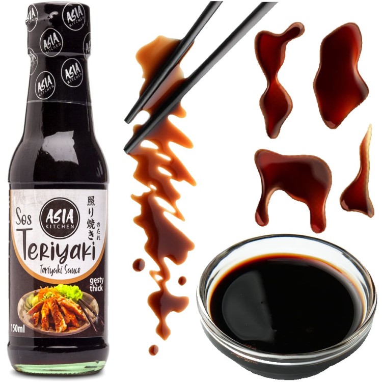 Sos Marynata Teriyaki Gęsty Sos Sojowy Do BBQ Barbecue 150ml ASIA KITCHEN