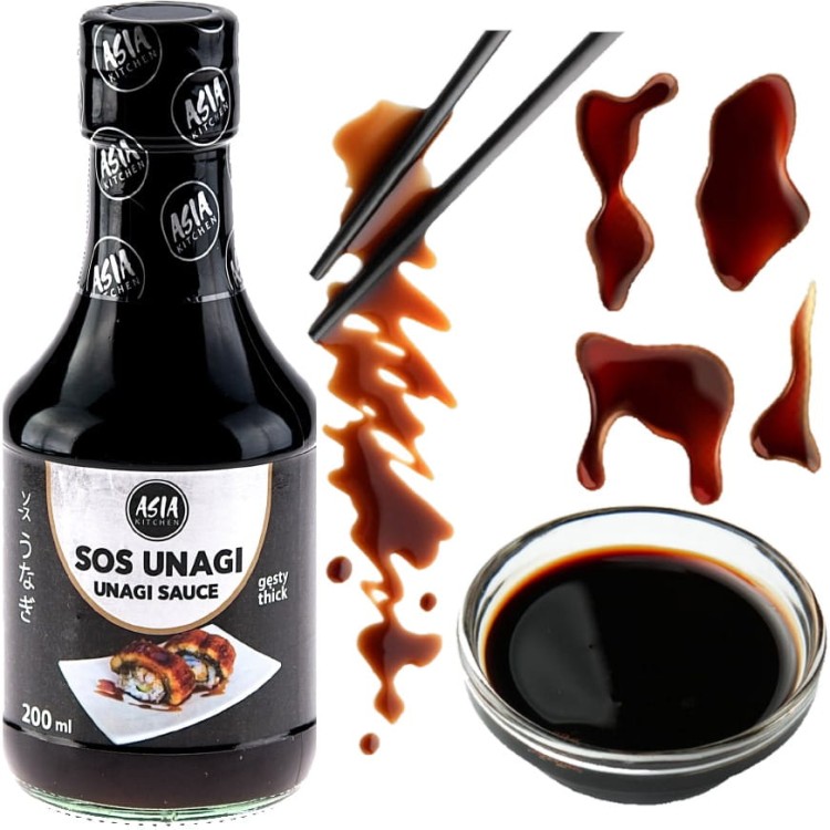 Aromatyczny Gesty Sos Sojowy Marynata Do Węgorza UNAGI 200ml ASIA KITCHEN