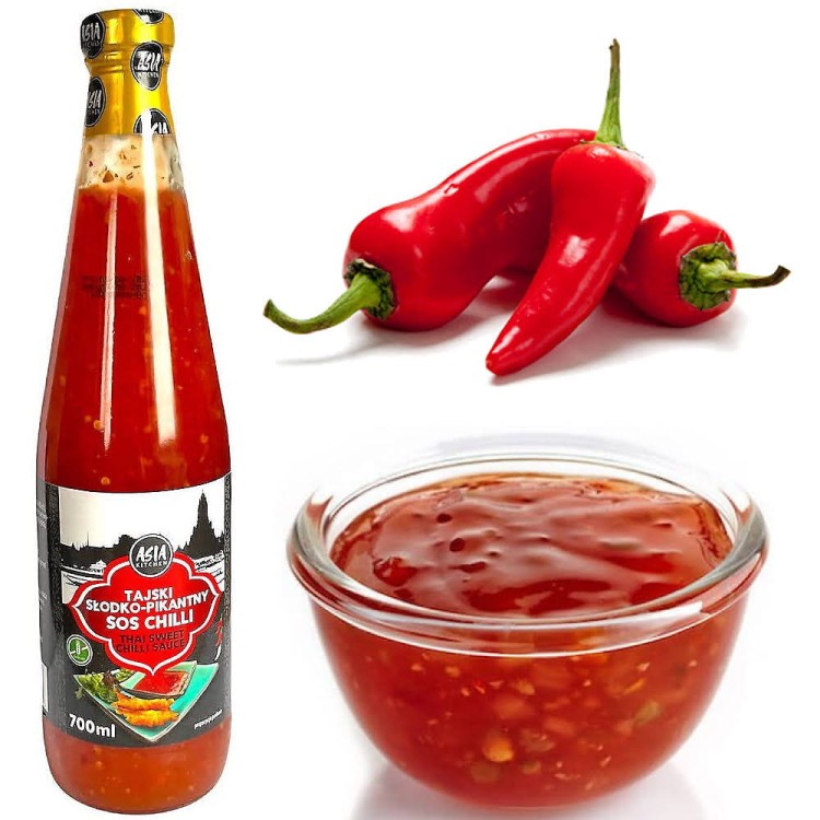 Tajski Gęsty Słodki Sos Chili Do Kurczaka Sweet Sauce 700ml ASIA KITCHEN