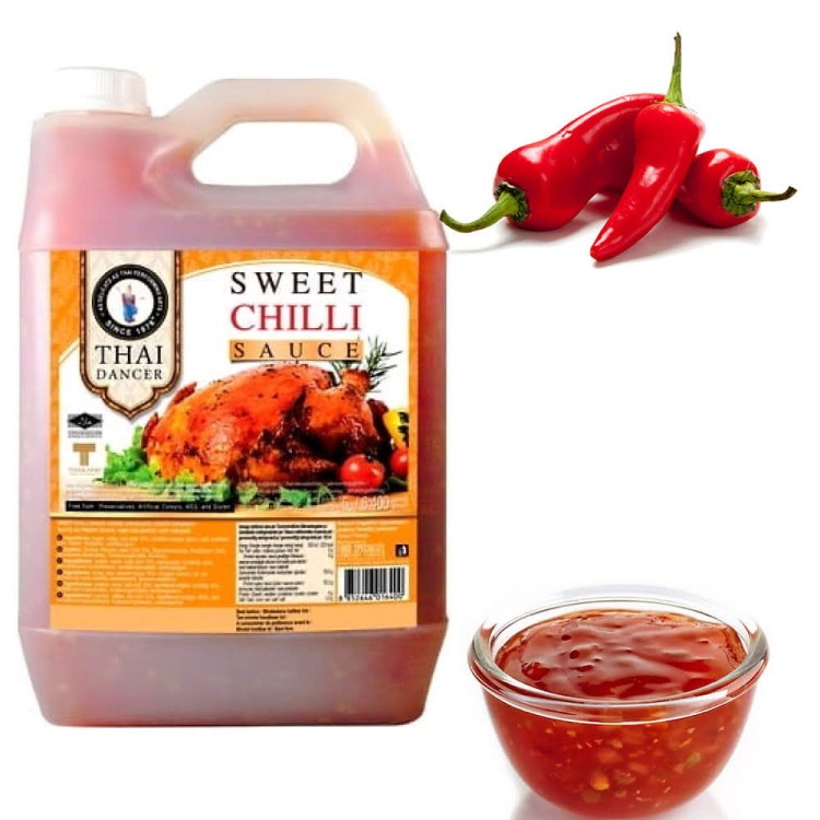 Tajski Słodki Sos Chilli Duży Kanister Gastronomiczny Dla Restauracji 6400g 6,4kg THAI DANCER