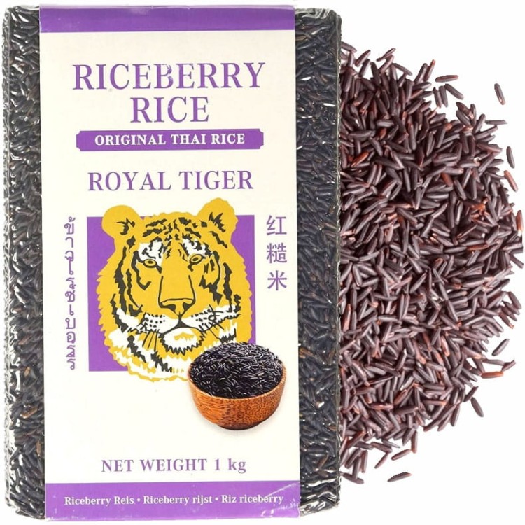 Tajski Czarny Ciemny Ryż RICEBERRY Fioletowy Bogaty w Błonnik 1kg 1000g ROYAL TIGER