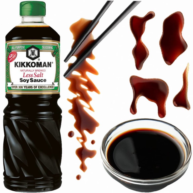 Japoński Sos Sojowy Do Sushi Naturalny Warzony LIGHT Mniej Soli 975ml KIKKOMAN