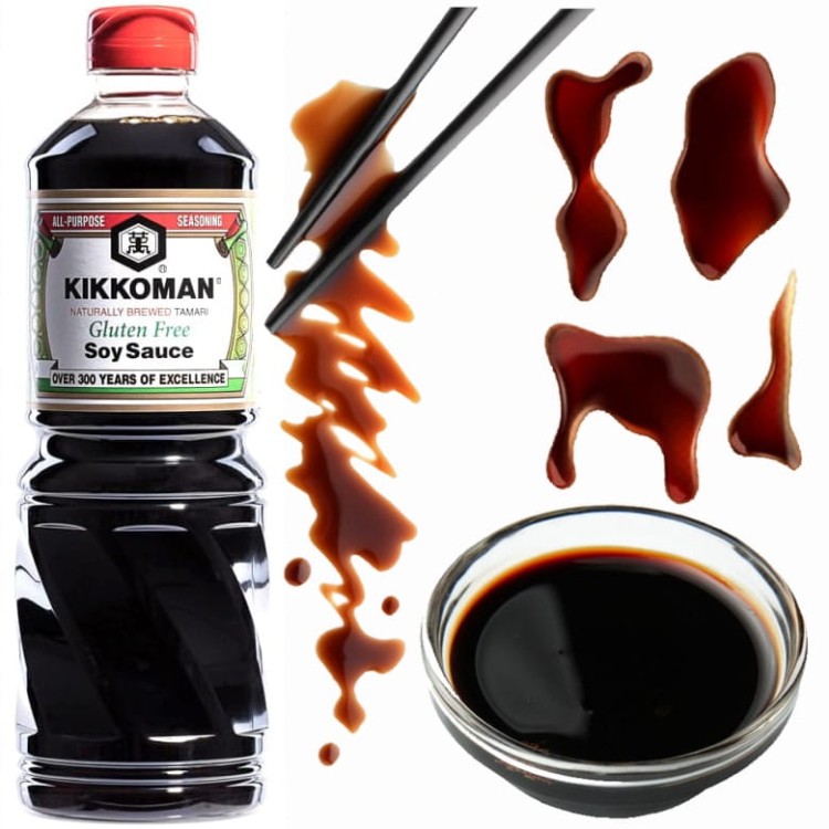 Japoński Sos Sojowy Bezglutenowy TAMARI Gluten Free 1000ml 1L KIKKOMAN