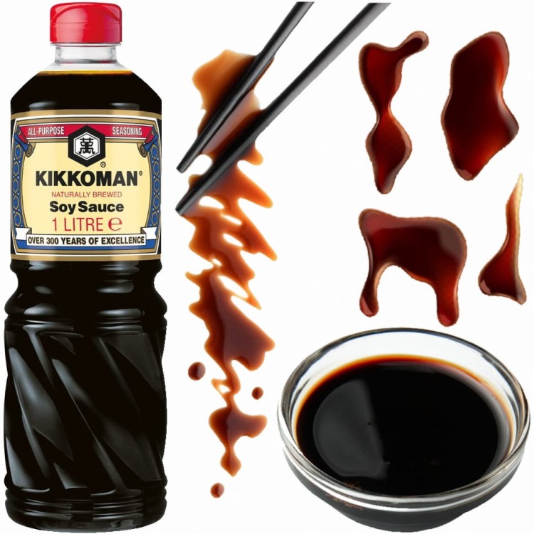 Japoński Sos Sojowy Do Sushi Naturalny Warzony 1 Litr KIKKOMAN