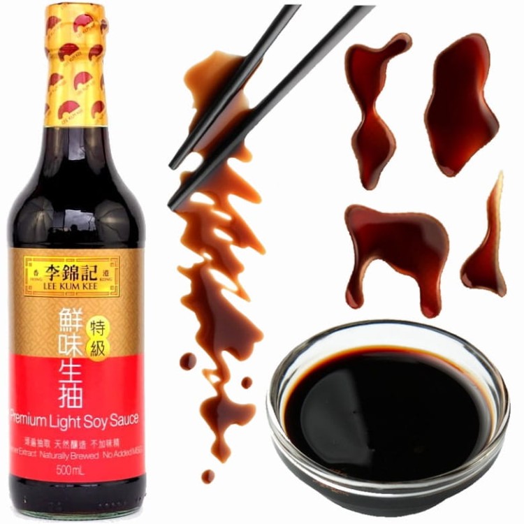Chiński Sos Sojowy Jasny Premium Non GMO Delikatny Smak 500ml LEE KUM KEE