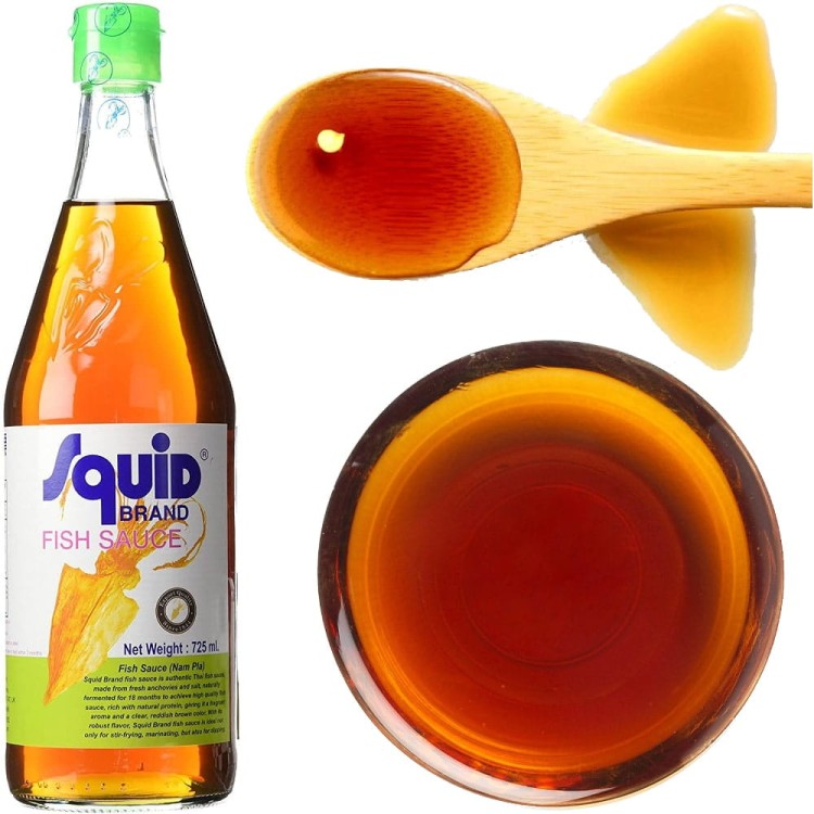Tajski Sos Rybny z Anchois Ryby Słony Smak i Intensywny Aromat 725ml SQUID BRAND