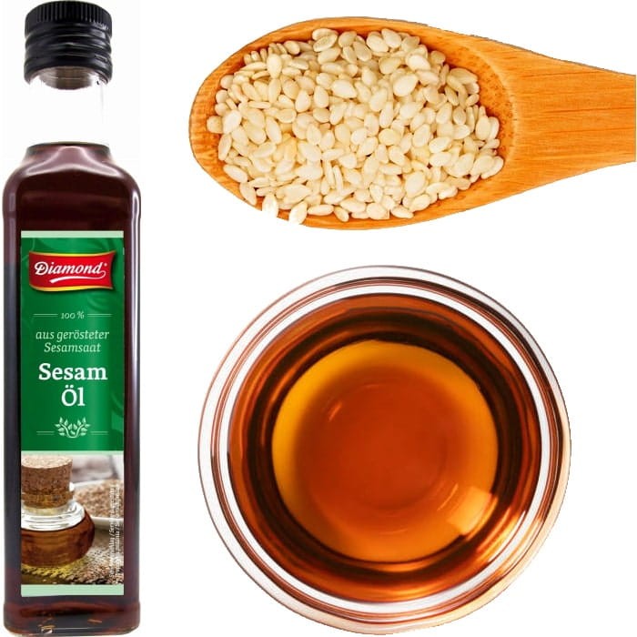 Chiński Olej Sezamowy z Prażonych Ziaren Sezamu 100% Naturalny Smak 500ml DIAMOND